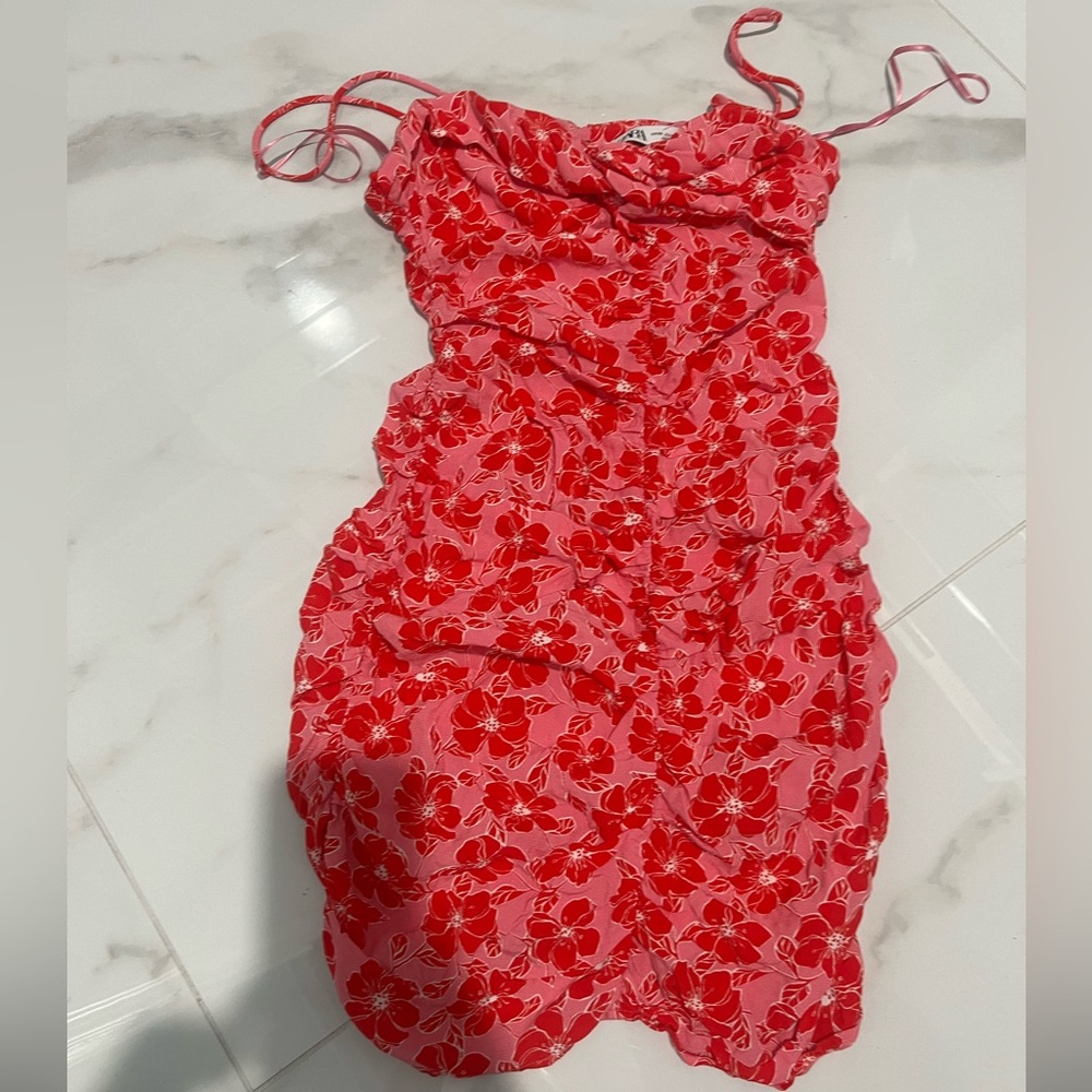 Zara tropical mini dress. Never worn